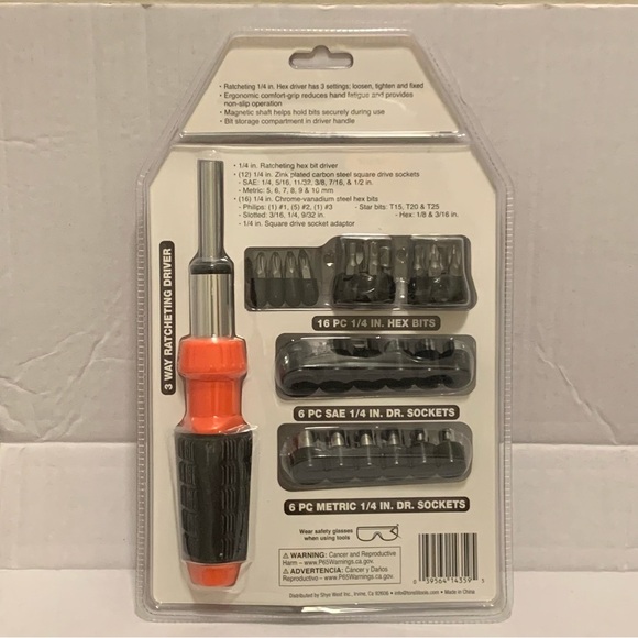 TORELLI Tools 29 Piece Socket & Bit Driver Ratcheting Model INV00709 - Picture 2 of 2